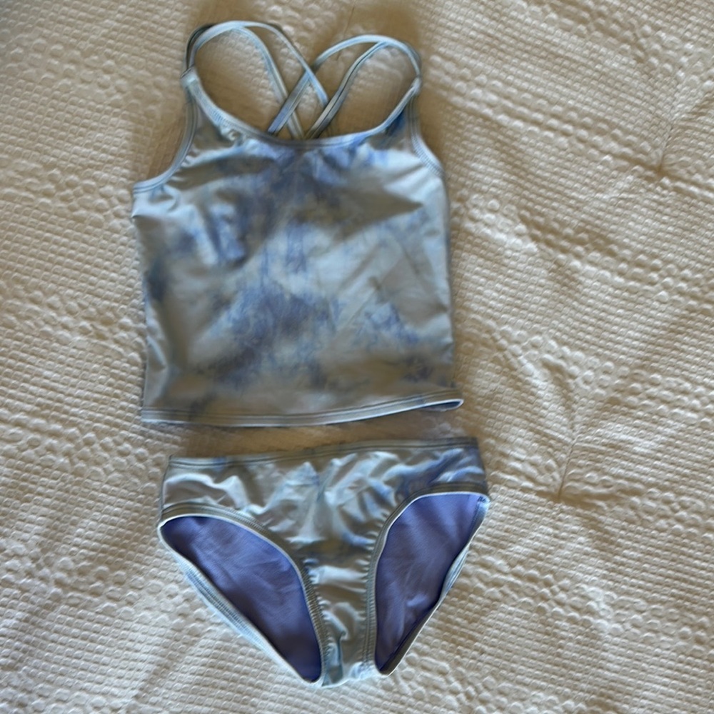 GAP Kids Blue Tankini Set with Tie-Dye Design